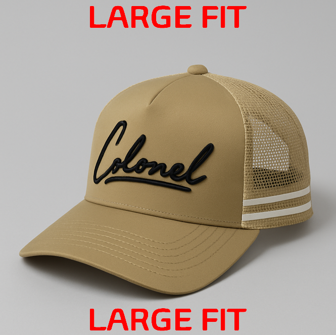 LARGE Tan Colonel Cap