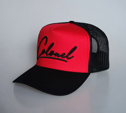 Black/Red Trucker Cap